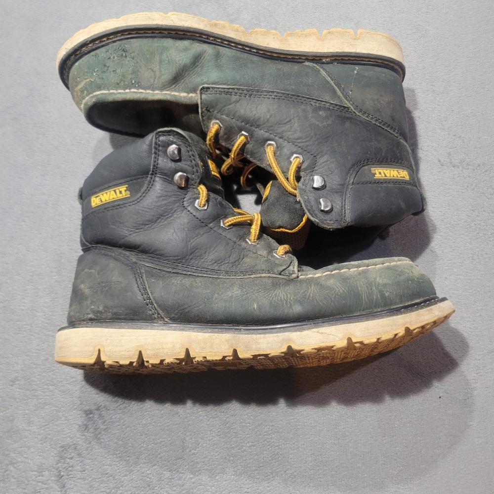 DeWALT Work Boots Mens 10 Black Halogen Moc Toe Leather‎ Safety ASTM DXWP99034